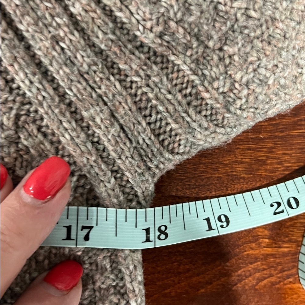 Universal Thread Womens Sweater Dress S Brown Gray Heather Mock T Cable Knit EUC - Picture 11 of 13